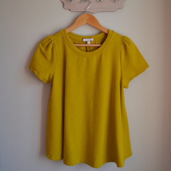 Anthropologie Tops - Anthropologie Eri + Ali Westward Mustard Swing Top